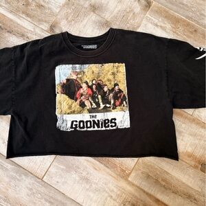 The Goonies Black Short Sleeve Cropped Tee